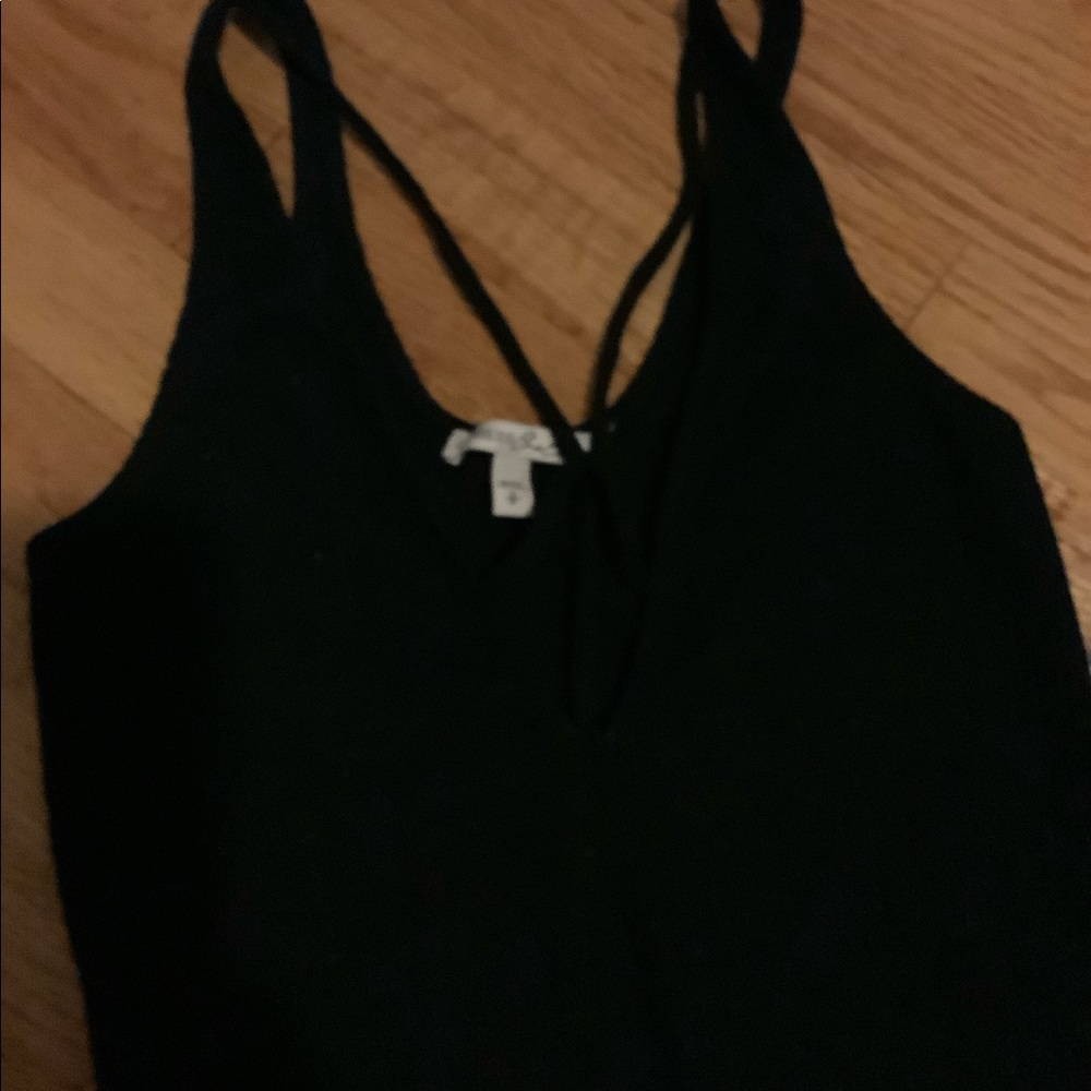 Express Ribbed Black Bodysuit - Picture 3 of 4
